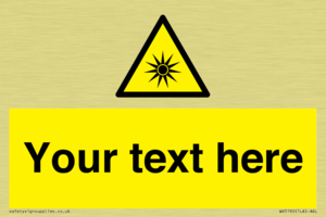 Custom Optical Radiation Sign